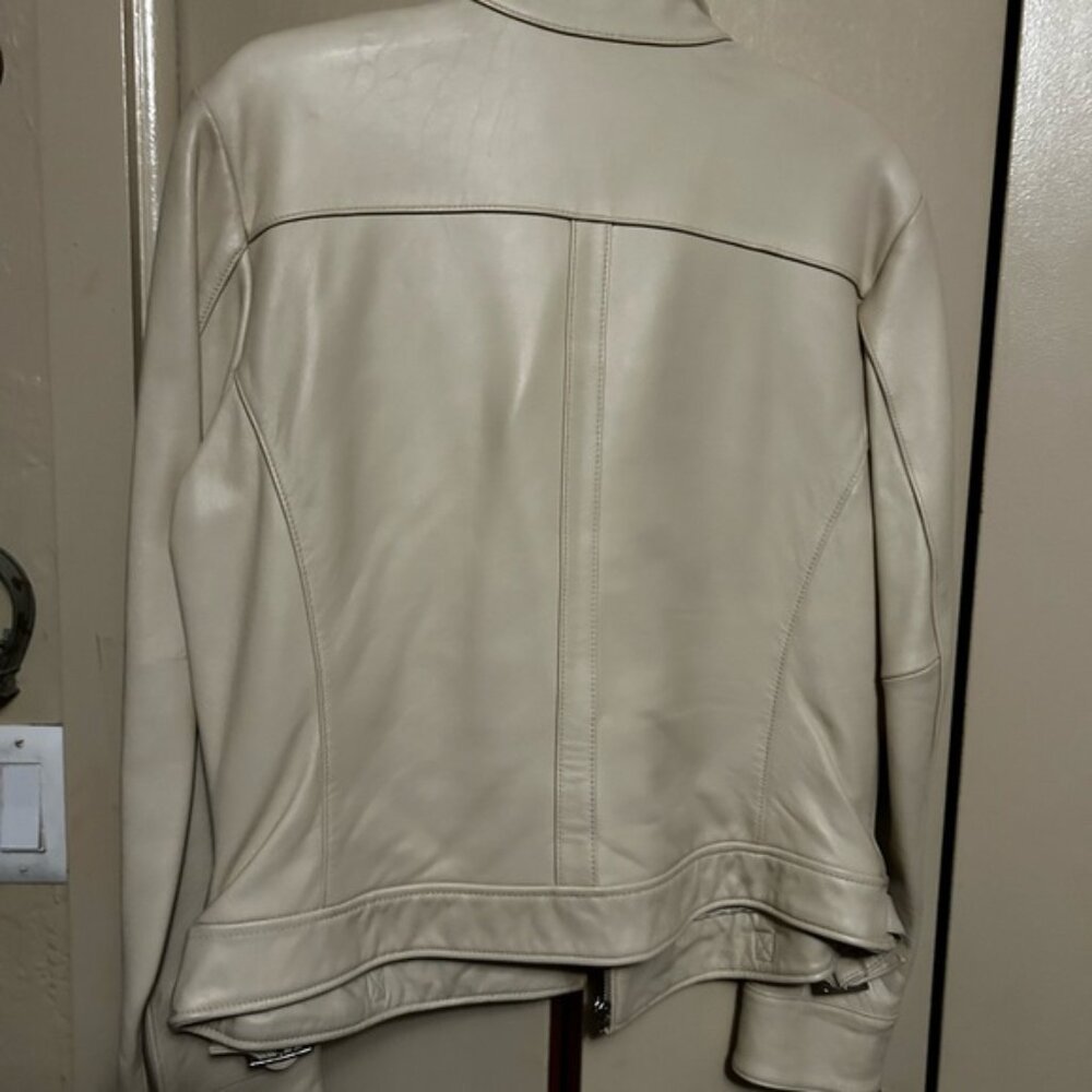 Mossimo Cream Leather Jacket - image 3